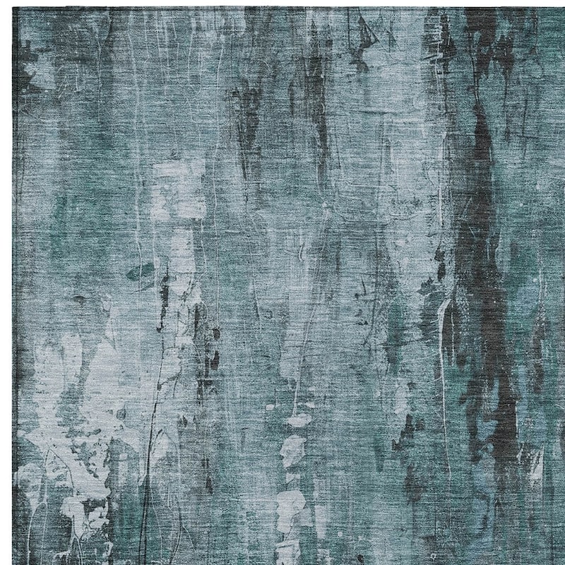 HomeRoots Abstract Transitional Rectangle Outdoor Rug