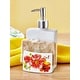 preview thumbnail 2 of 1, Spring Floral Soap Dispenser - Multicolor Bone China Hand Wash Pump for Kitchen or Bathroom - 4.72" H x 4.13" L x 6.54" W