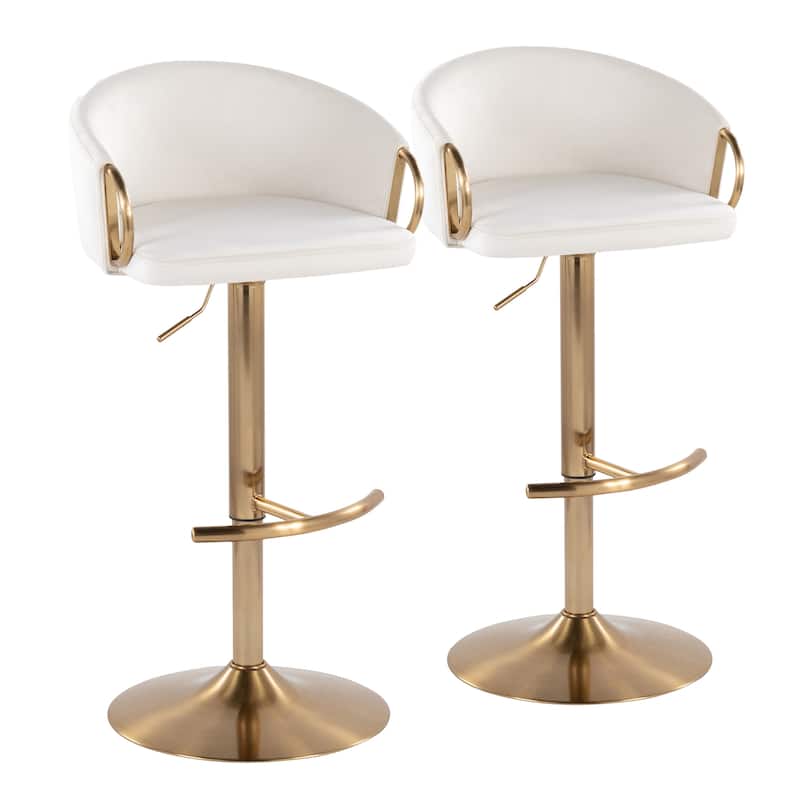 Silver Orchid Battista Adjustable Bar Stool (Set of 2)