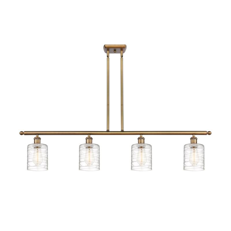 Innovations Lighting 516-4I-10-48 Cobbleskill Linear Cobbleskill 4 - Brushed Brass / Deco Swirl
