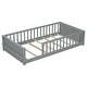 preview thumbnail 20 of 58, Floor Twin size Platform Bed with Built-in Book Storage Rack