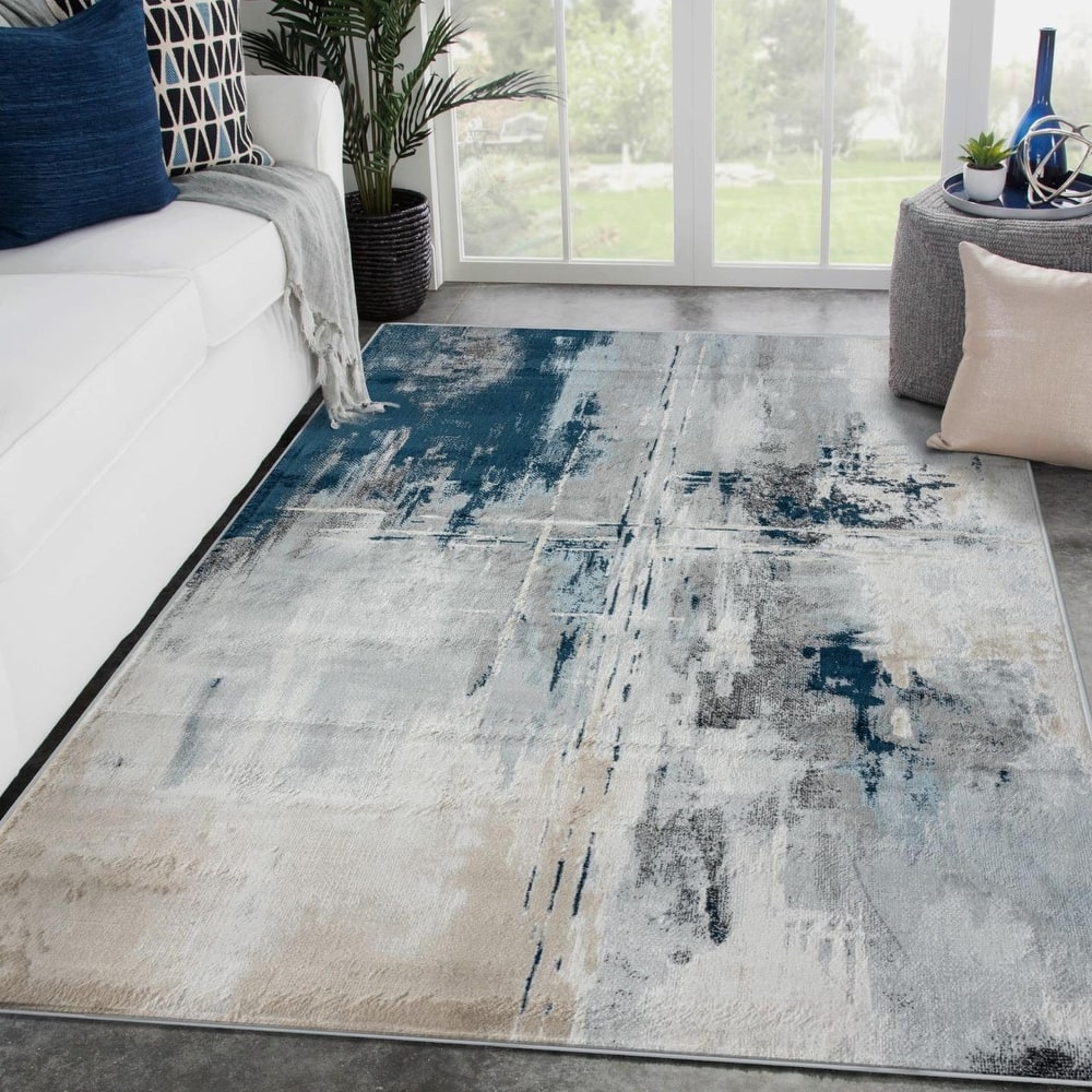 Luxe Weavers Distressed Modern Abstract Area Rug, Indoor Carpet