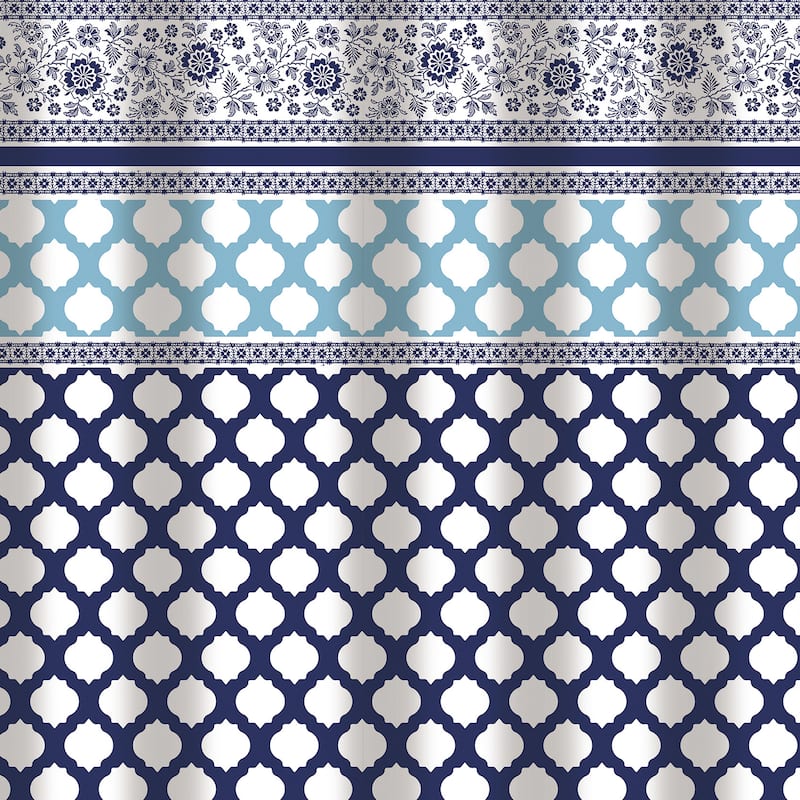 Bath Bliss Shower Curtain Lattice Design