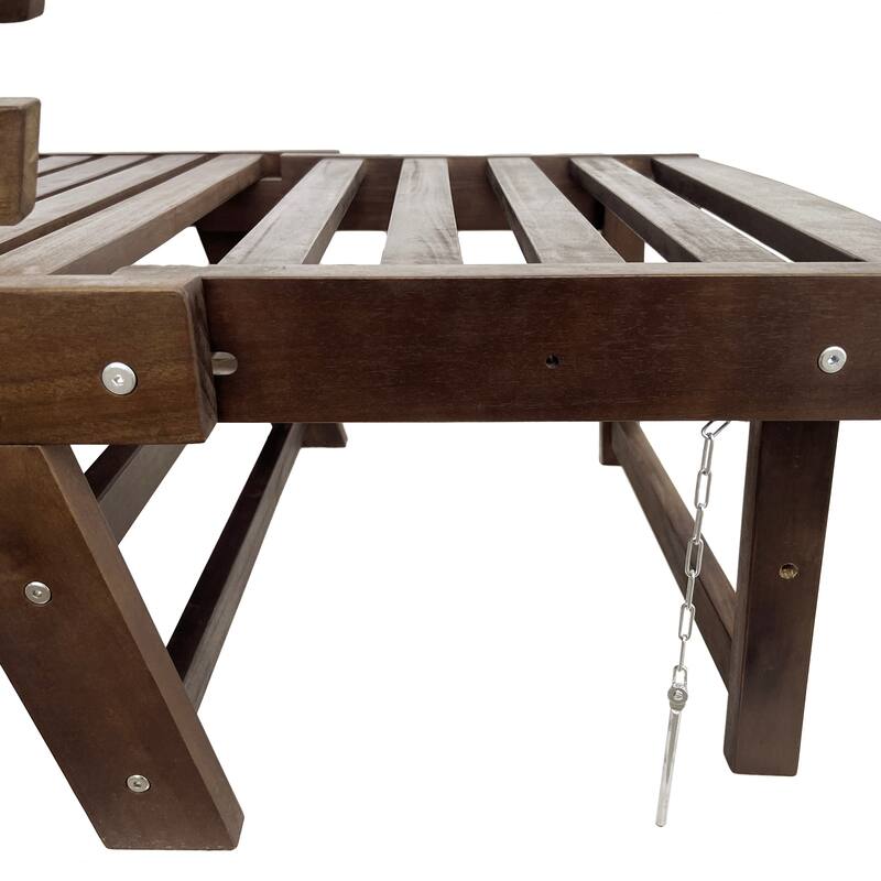 Outdoor Adjustable Patio Wooden Daybed Sofa