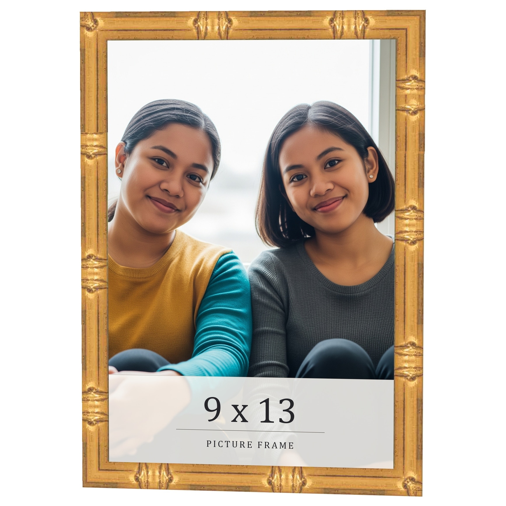 9x13 Frame Gold Real Wood Picture Frame 1 Gold Bamboo Photo Frame
