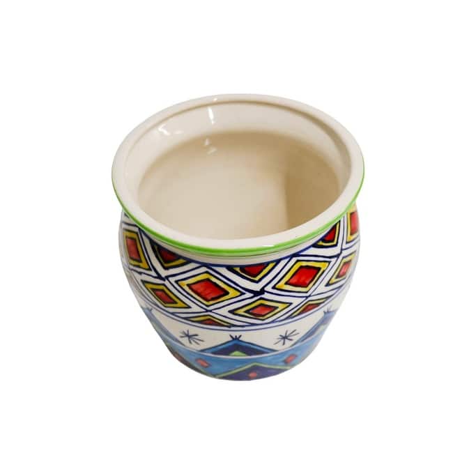 Home&Manor Ceramic Medium Planter Multicolor