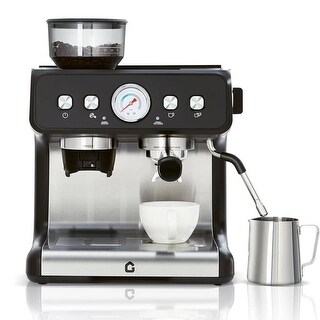 Espresso Coffee Machine with Grinder & 20 Bar Pressure, 2.8L