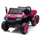 preview thumbnail 21 of 98, 24V Ride-On UTV Truck for Kids, 2-Seater, Remote Control, EVA Tires, Bluetooth, Music, & LED Lights Rose Red
