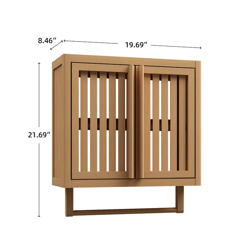 Bathroom Bamboo Wall Cabinet