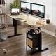 preview thumbnail 45 of 51, Futzca Height Adjustable Electric Standing Desk Sit Stand Computer Stand up Desk with Splice Board Honey/Black63*24