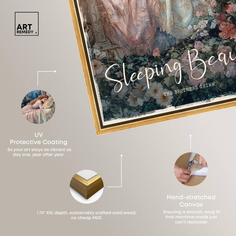 Classic Sleeping Beauty Canvas by Art Remedy