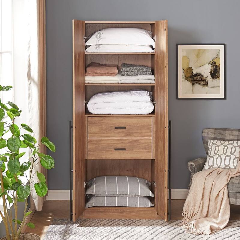 Manhattan Comfort Lee Modern 1.0 Freestanding Wardrobe Closet Armoire