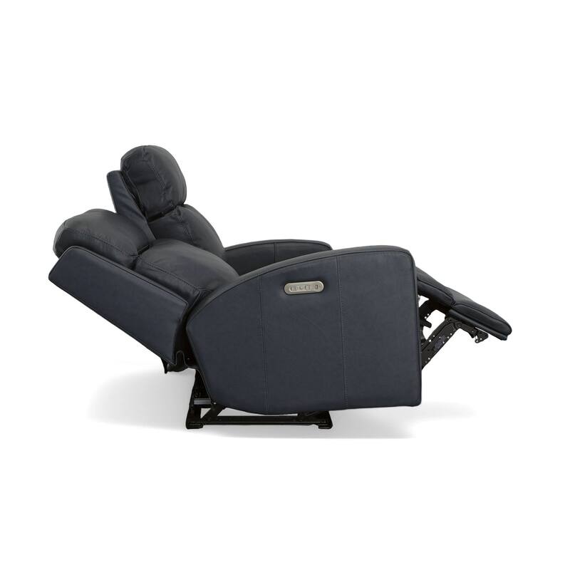 Cody Shadow Power Reclining Loveseat with Power Headrests by Flexsteel - 61" x 41" x 40"