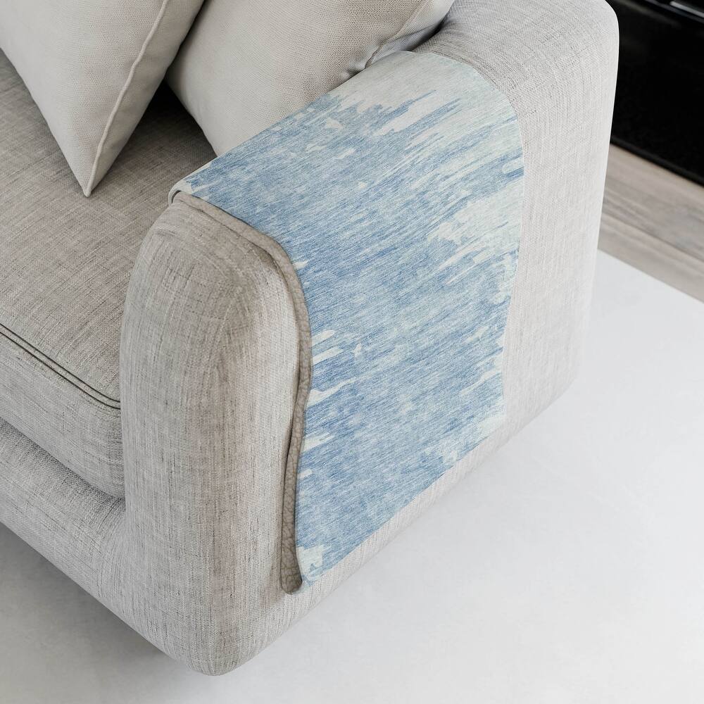 Premium Machine Washable Abstract Contemporary Sherpa Throw Blanket