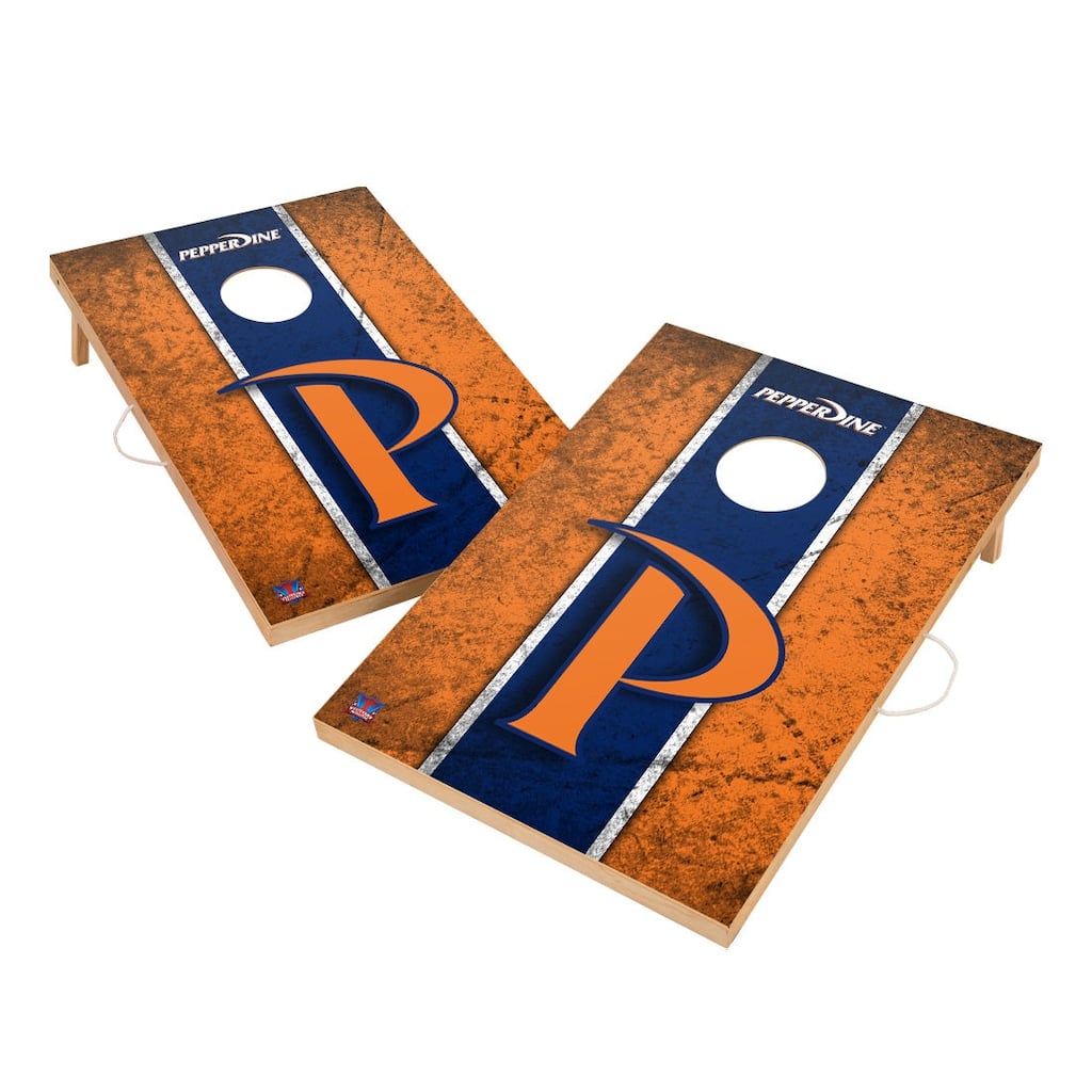 Vintage Pepperdine University Waves Regulation 2x4 Cornhole Set