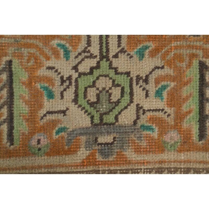Hand Knotted Oriental 100% Wool Carpet Traditional Floral Green Tabriz Area Rug - 12' 2'' X 9' 4''