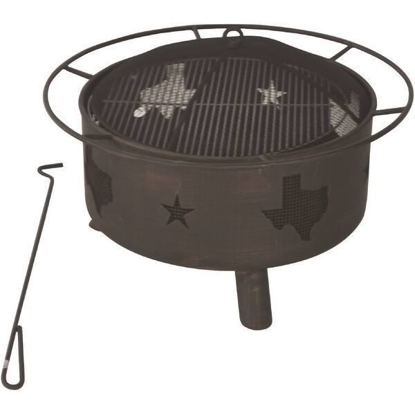 Shop 29 Brushed Bronze Wood Burning Steel Fire Pit N A Free