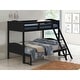 preview thumbnail 12 of 32, Twin over Full Bunk Bed with Camelback Headboard & Guardrails, White