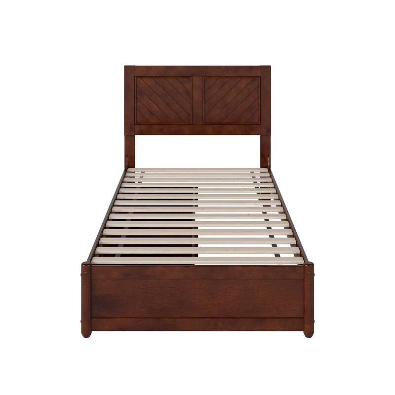Clayton Platform Bed with Panel Footboard and Storage Drawers
