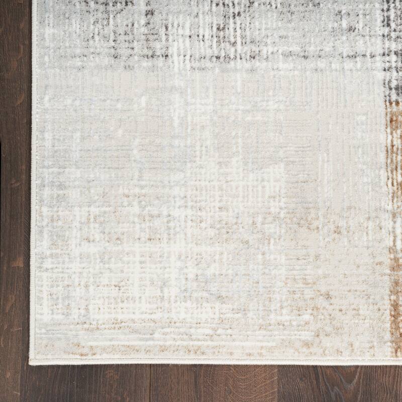 Inspire Me! Home Décor Iliana Indoor only Grey Abstract Area Rug