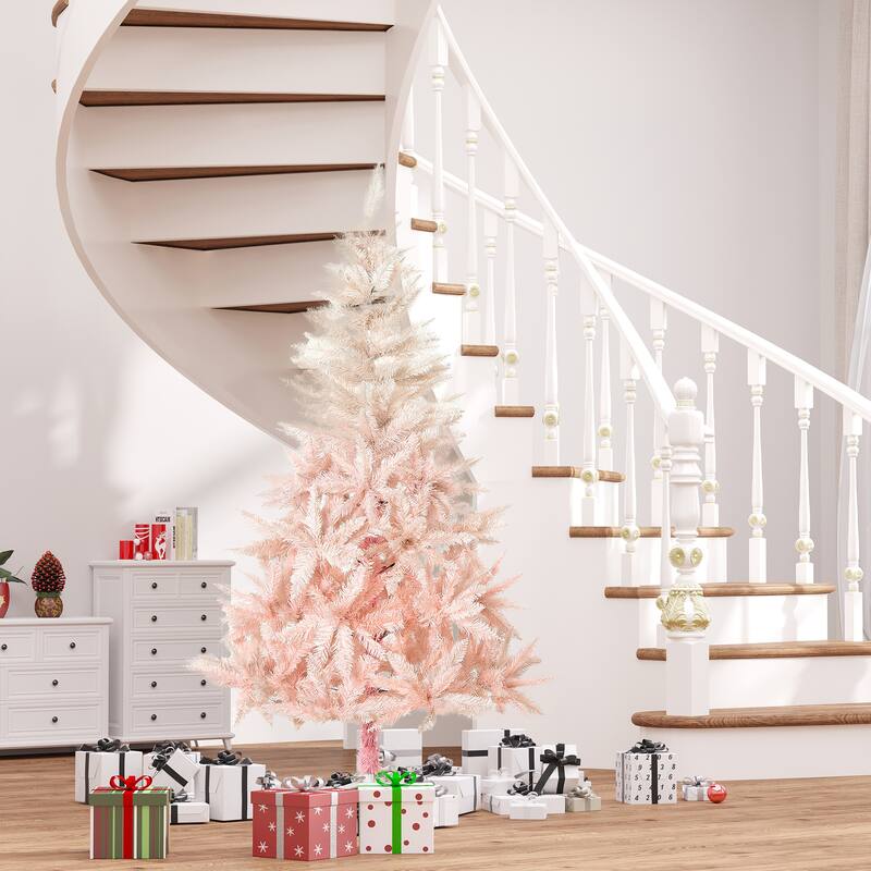 Full 7ft Artificial Spruce Christmas Tree Perfect for Indoor Holiday Decor