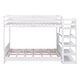 preview thumbnail 29 of 34, Full Over Full/Futon Bunk Bed with Storage Staircase and Drawers, Kids Wood Convertible Bunk Bed Frame with Bedside Table