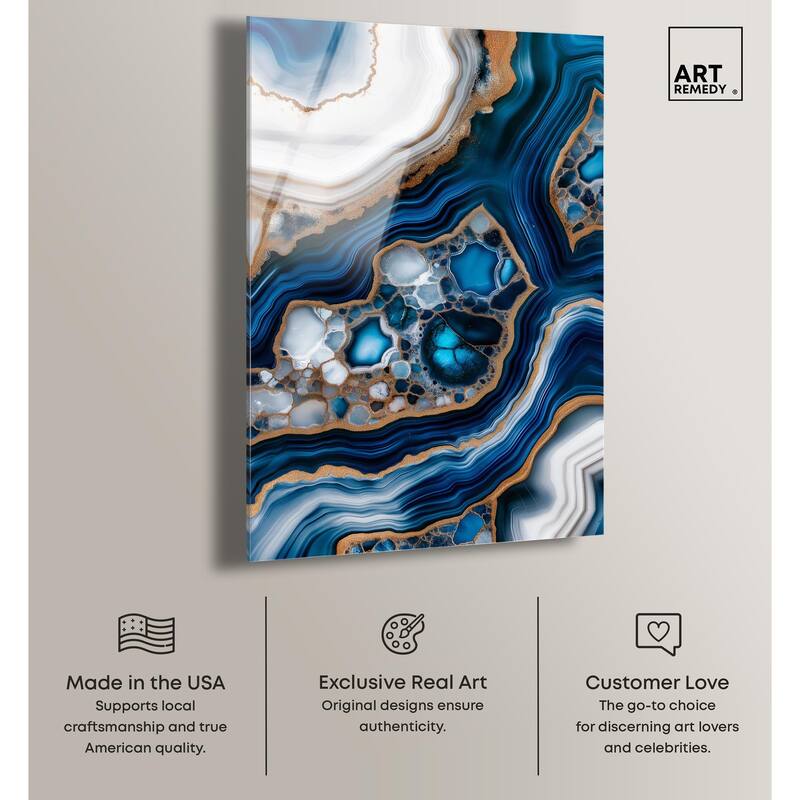 Azure Alveoli I Acrylic by Art Remedy, Ready to Hang