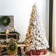 preview thumbnail 29 of 131, Glitzhome 6FT/7.5FT/9FT/11FT Snow Flocked Pre-lit Artificial Fir Christmas Trees 9FT Full-size Spruce