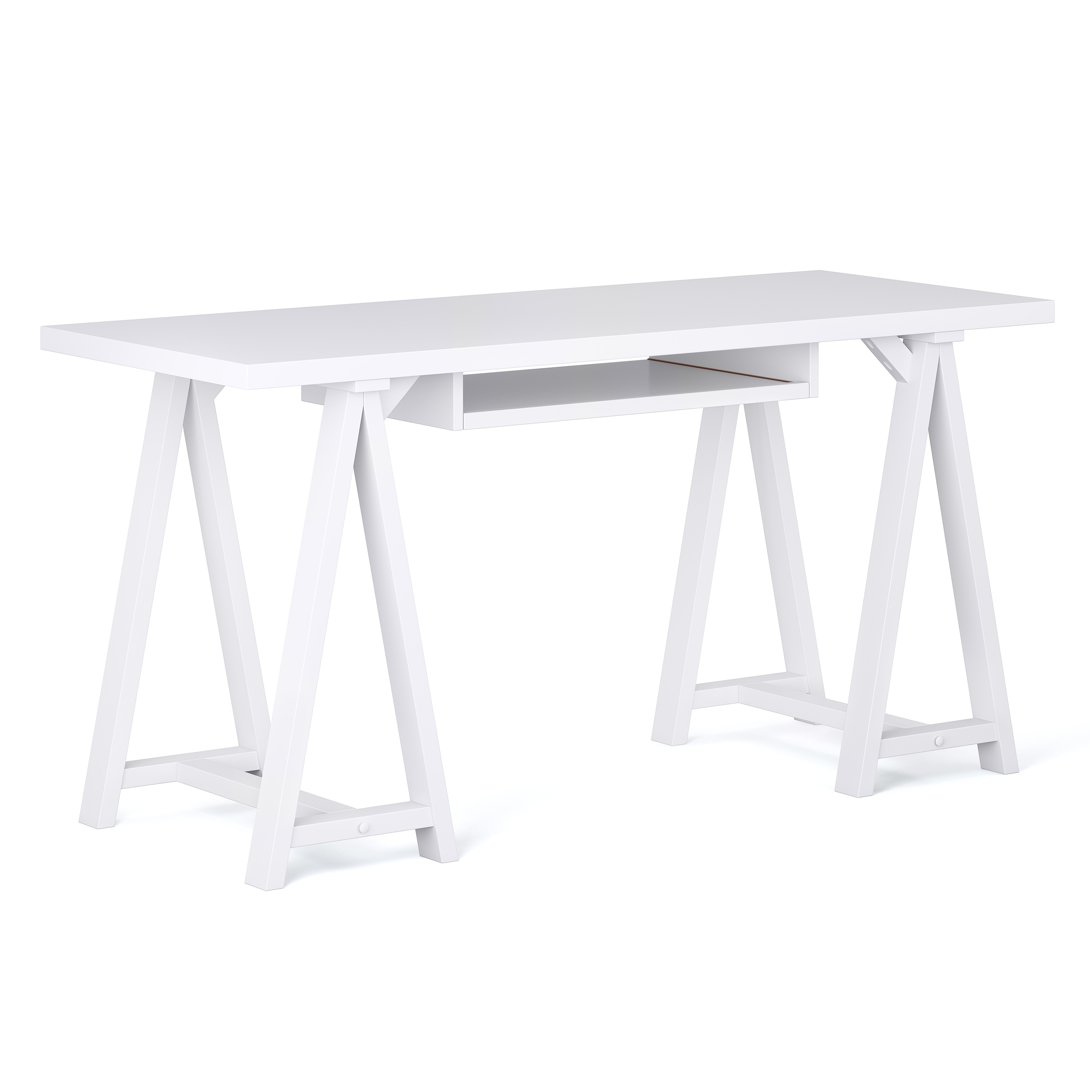 Wyndenhall hawkins solid wood modern industrial 60 inch wide writing office desk new arrivals