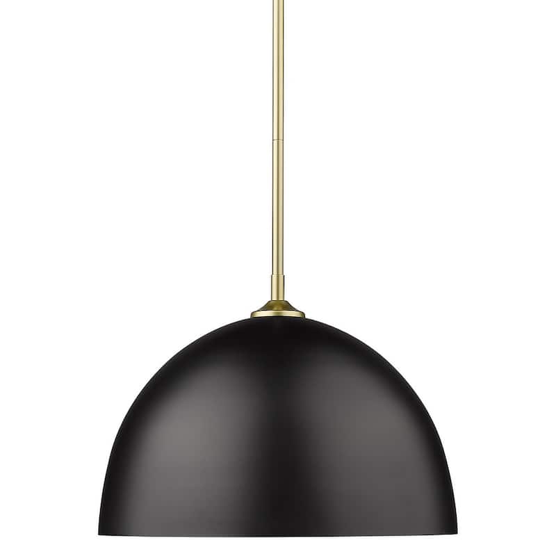 Golden Lighting Zoey 16" Wide Pendant - Olympic Gold / Matte Black