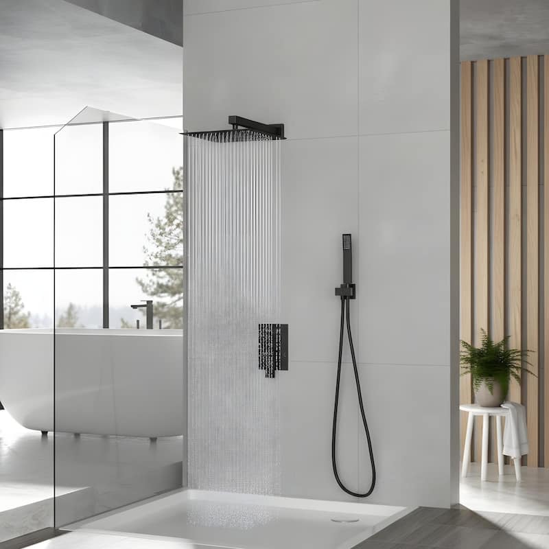 Modern Wall Mounted Dual Shower Head Shower Set