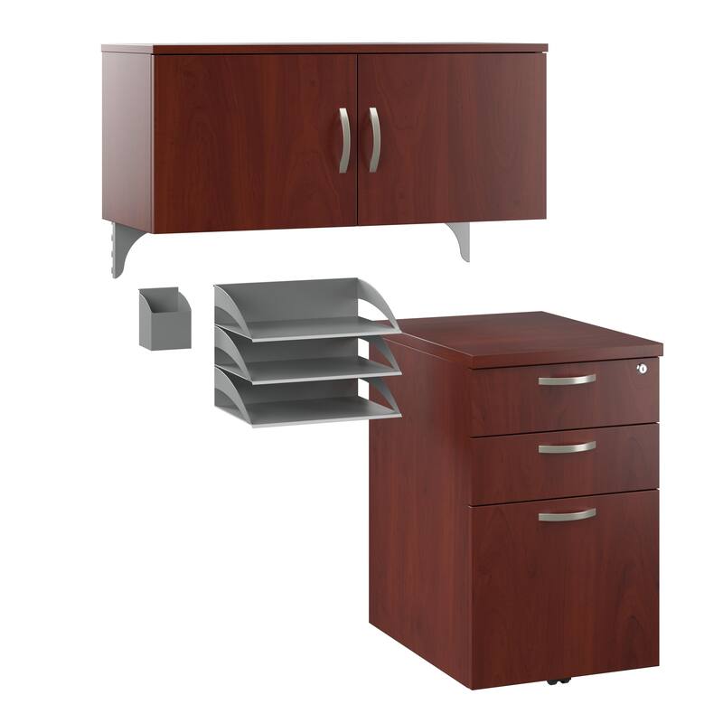 Office in an Hour Storage and Accessory Kit by Bush Business Furniture - Hansen Cherry