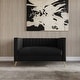 preview thumbnail 31 of 57, Clayfell Weiss Velvet Square Arm Chair/ Loveseat/ Sofa Loveseat - Black