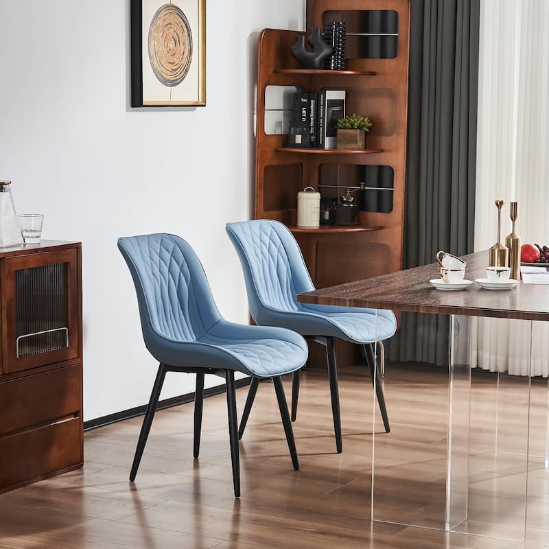 Modern Dining Chairs Set of 2 Upholstered Dining Room Chairs