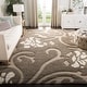 preview thumbnail 31 of 34, SAFAVIEH Florida Shag Nanny Floral Scroll 1.2-inch Thick Rug 6' x 9' - Smoke/Beige - Rectangle