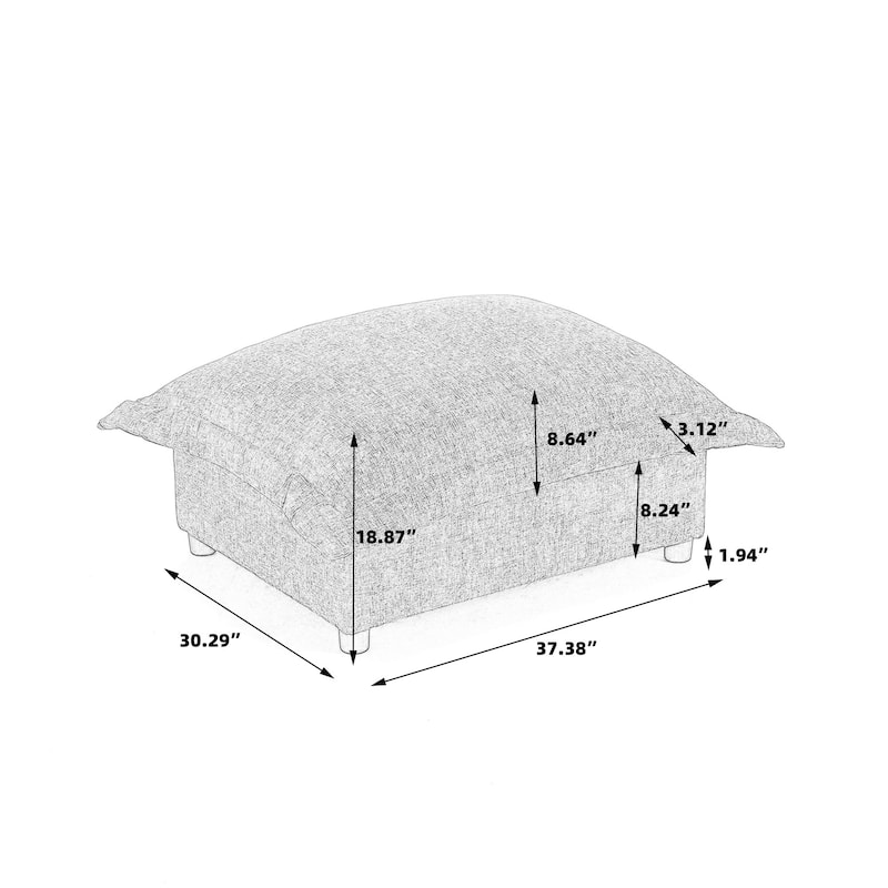 Double Layer Cushion Comfy Cloud Modular Sectional Sofa Set