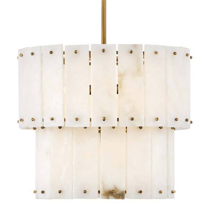 Fredrick Ramond FR47757 Simone 4 Light 18" Wide Pendant with Alabaster