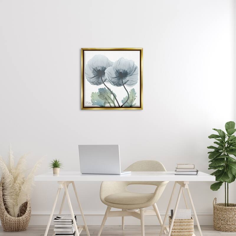 Stupell Double Modern Flower Blossoms Framed Floater Canvas Wall Art Design By Albert Koetsier
