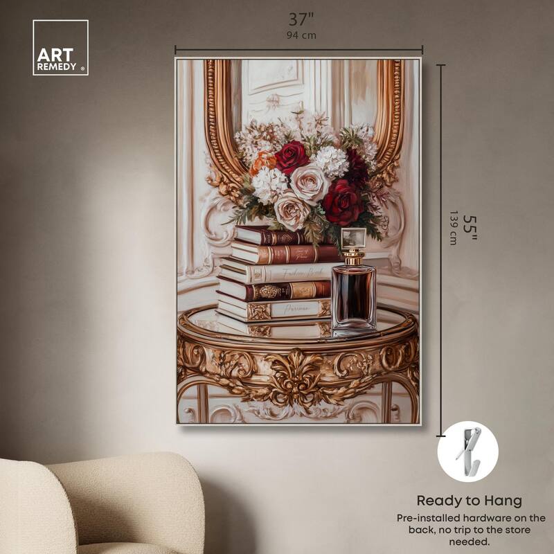 Lovely Mirror Glam Books Canvas by Art Remedy