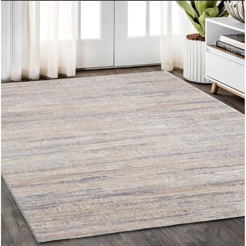 Sufep Abstract Stain Resistant Woven Area Rug By HomeRoots - 5' x 8' - 5' x 8' - Natural/Criss Cross