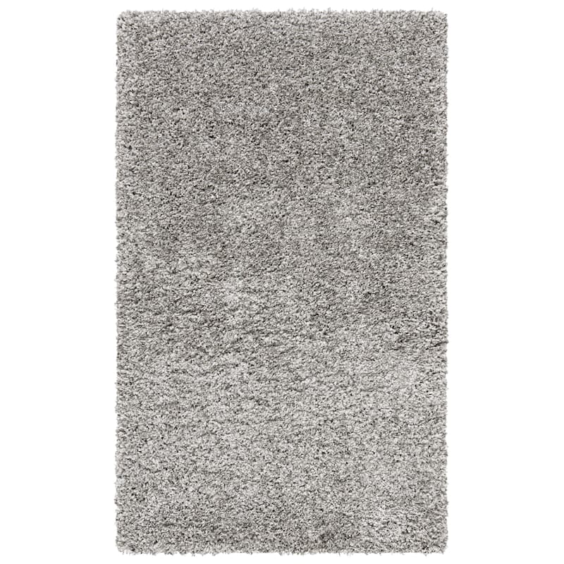 SAFAVIEH California Premium Shag Izat 2-inch Thick Area Rug - 2'3" x 5' - Silver