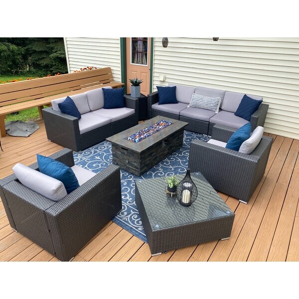 Santa Rosa Outdoor 8-pc. Wicker Chat Set by Christopher ...