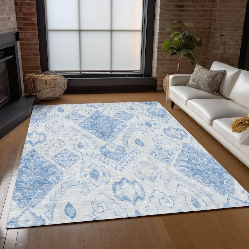 Machine Washable Indoor/ Outdoor Chantille Global Boho Rug