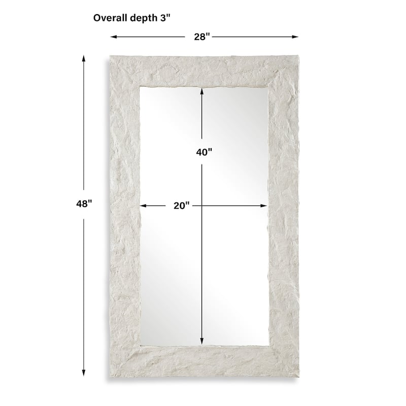 Uttermost Quarry Rectangle Stone Veneer Mirror - 48"H x 28"W x 3"D