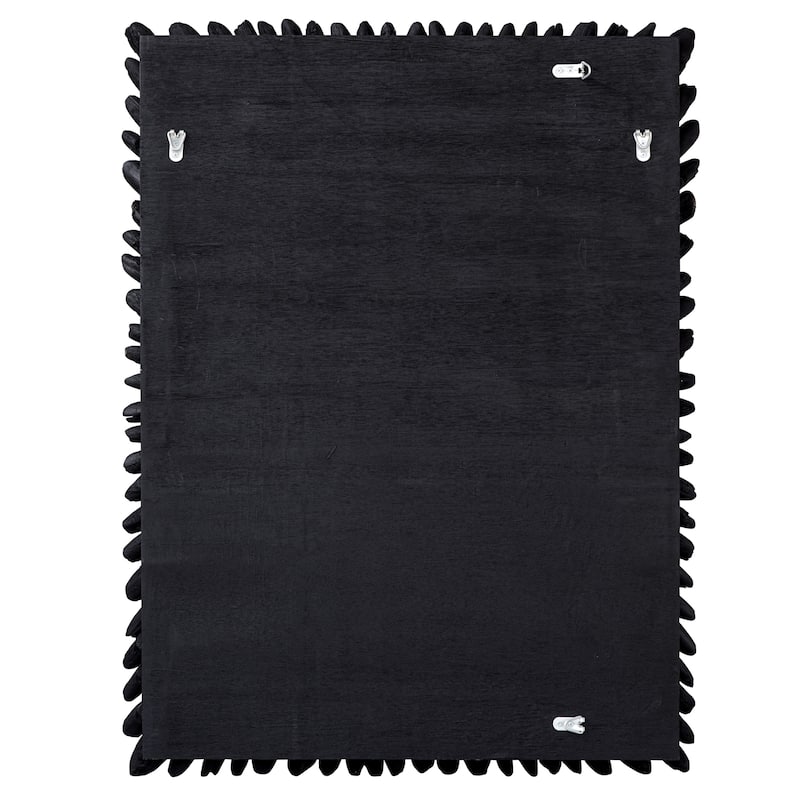Sunburst Rectangular Wooden Wall Decor - 39.25" - Black
