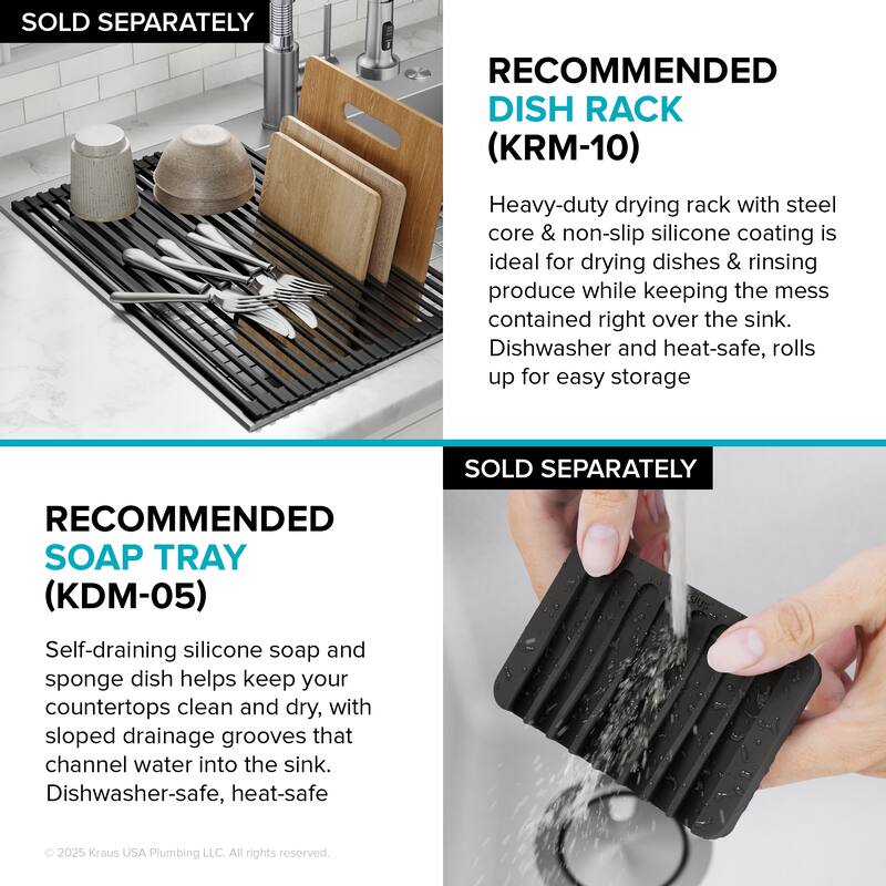 KRAUS Premier Drop In Top Mount 18 gauge Stainless Steel Kitchen Sink