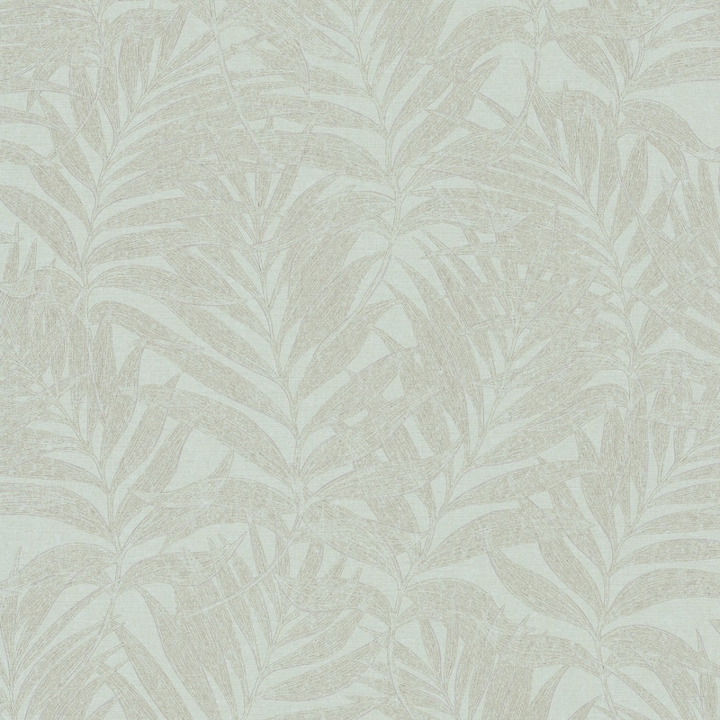 Galerie Wallcoverings Hotel Botanical Palm Leaf Non-woven Glitter Wallpaper Roll - 33 feet x 21 inches - Beige
