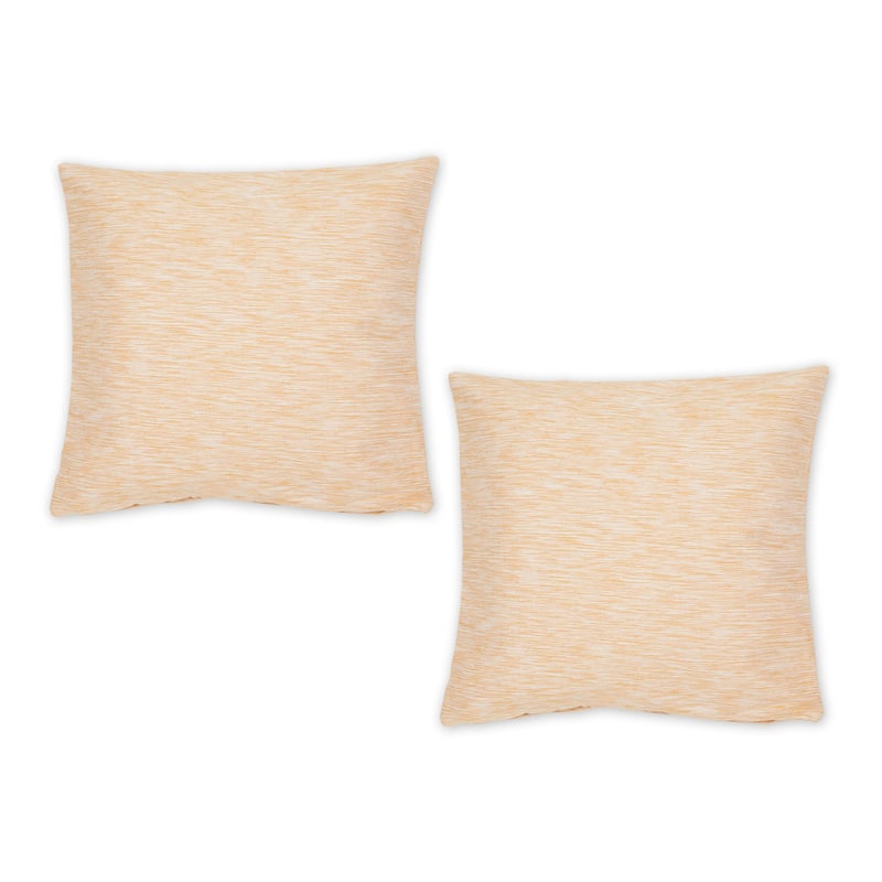 Navy And Off-White Tonal Recycled Cotton Pillow Cover 18x18 (Set of 2) - 18" x 18" - Honey Gold