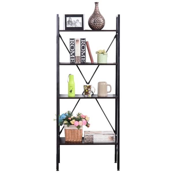 Shop Costway 24 Wide 4 Tier Ladder Bookshelf Bookcase Storage