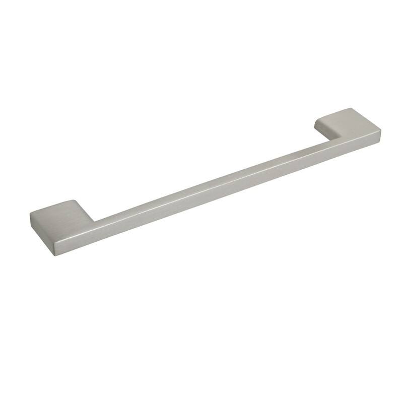 Utopia Alley Brax II Pull Handle - Brushed Nickel - Metal Drawer Pull Handle, 6.3" Center to Center